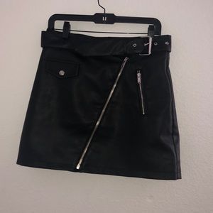 Faux Leather Skirt